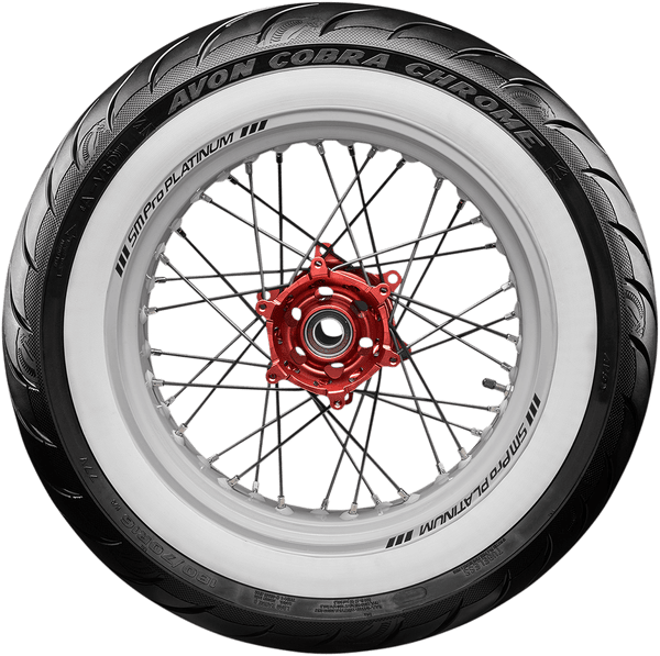 Avon Tyres 2120292 Avon AV92 Cobra Chrome 150/70VB18 Whitewall Rear Tire 76V - sxspowersports