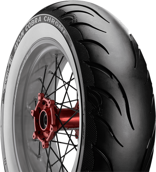 Avon Tyres 2120292 Avon AV92 Cobra Chrome 150/70VB18 Whitewall Rear Tire 76V - sxspowersports