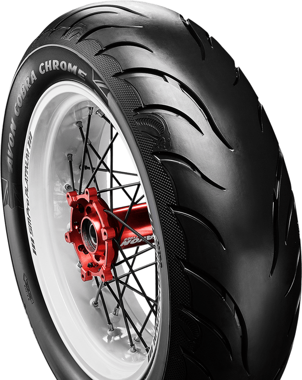 Avon Tyres 2120393 Avon AV92 Cobra Chrome 180/65B16 Whitewall Rear Tire 81H - sxspowersports