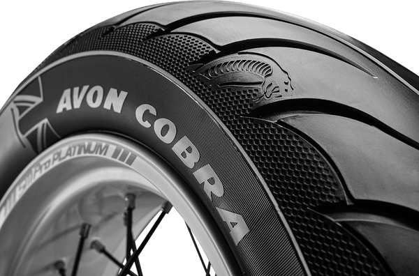 Avon Tyres 2120393 Avon AV92 Cobra Chrome 180/65B16 Whitewall Rear Tire 81H - sxspowersports