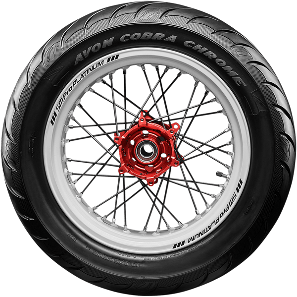 Avon Tyres 2120393 Avon AV92 Cobra Chrome 180/65B16 Whitewall Rear Tire 81H - sxspowersports