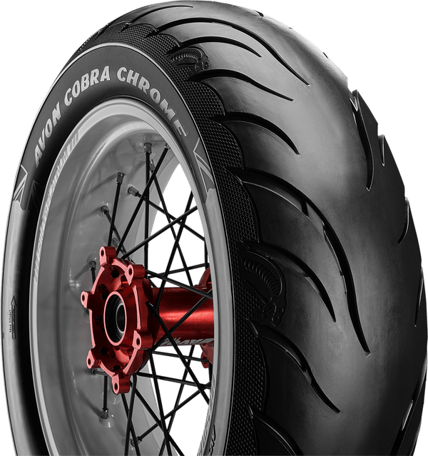 Avon Tyres 2120393 Avon AV92 Cobra Chrome 180/65B16 Whitewall Rear Tire 81H - sxspowersports