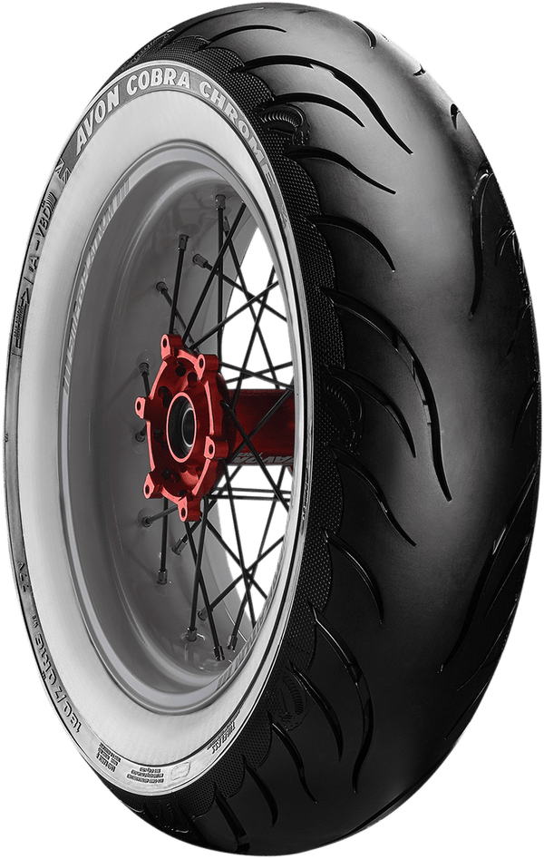 Avon Tyres 2120393 Avon AV92 Cobra Chrome 180/65B16 Whitewall Rear Tire 81H - sxspowersports