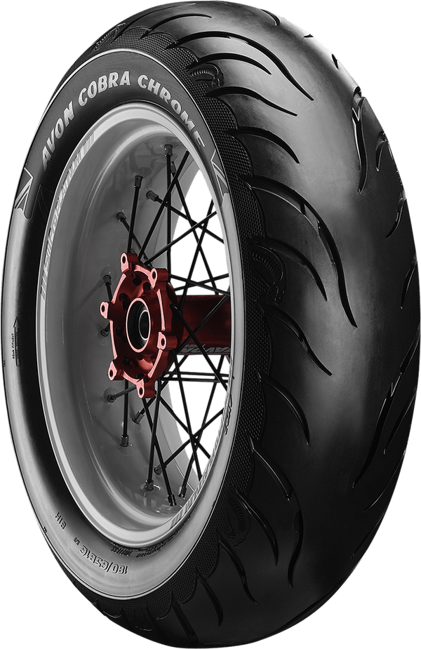 Avon Tyres 2120393 Avon AV92 Cobra Chrome 180/65B16 Whitewall Rear Tire 81H - sxspowersports
