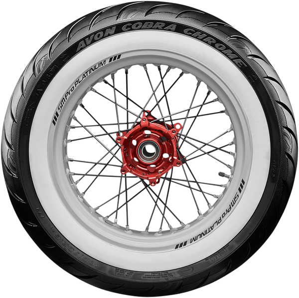 Avon Tyres 2120393 Avon AV92 Cobra Chrome 180/65B16 Whitewall Rear Tire 81H - sxspowersports