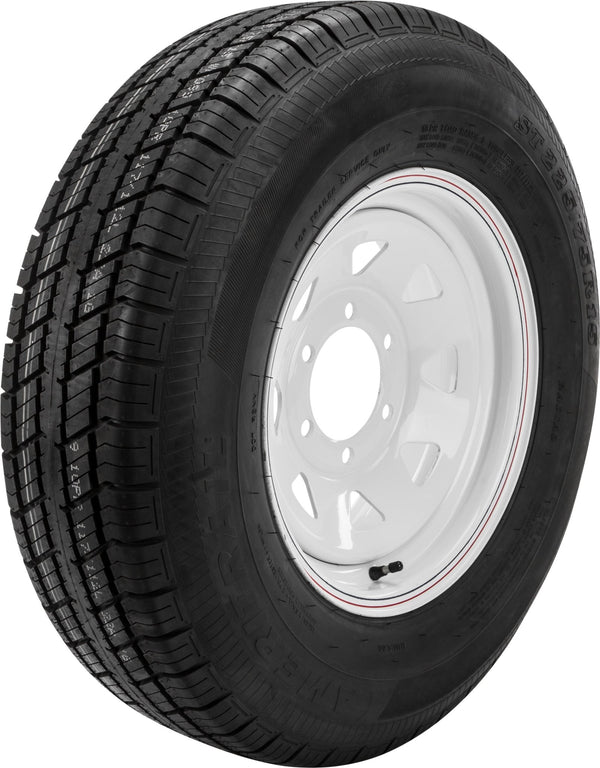 AWC TA2056060-71R225E-A Trailer Tire & 8 Spoke Steel Wheel Assembly - sxspowersports