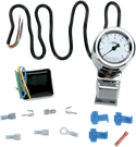Baron Custom Accessories BA-7573-00 Mini-Bullet Tachometer with 1in. Bar Mount - White Face - sxspowersports