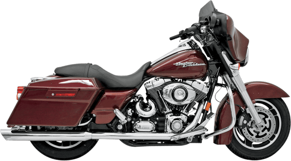 Bassani Manufacturing 11117B 3 1/2in. Slip-On Mufflers - Slash Cut - Chrome - sxspowersports