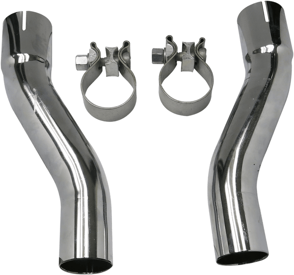 Bassani Manufacturing 11425A True Dual Down Under Headpipe with Heat Shield - Black - sxspowersports
