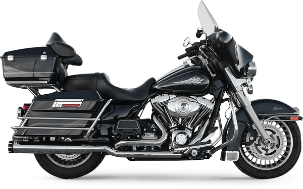 Bassani Manufacturing 11525A True Dual Down Under Headpipe with Heat Shield - Black - sxspowersports