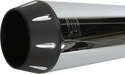 Bassani Manufacturing 13311R Road Rage 2:1 Long w/Black Billet Reverse Cone End Cap w/ Machined Flutes - Chrome - sxspowersports