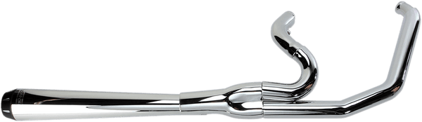 Bassani Manufacturing 13311R Road Rage 2:1 Long w/Black Billet Reverse Cone End Cap w/ Machined Flutes - Chrome - sxspowersports