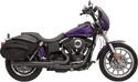 Bassani Manufacturing 13311R Road Rage 2:1 Long w/Black Billet Reverse Cone End Cap w/ Machined Flutes - Chrome - sxspowersports