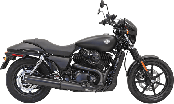 Bassani Manufacturing 1587RB 4in. Slip-On Muffler - Straight Edge - Black with Black Billet End Caps and Contrasting Flutes - sxspowersports