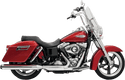 Bassani Manufacturing 1D87R 4in. Quick Change Slip-Ons - Chrome with Black Fluted End Caps - sxspowersports