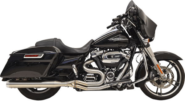 Bassani Manufacturing 1F11SS Long Road Rage III Stainless 2-Into-1 Exhaust System - 4-1/8in. Megaphone - sxspowersports