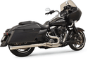 Bassani Manufacturing 1F11SS Long Road Rage III Stainless 2-Into-1 Exhaust System - 4-1/8in. Megaphone - sxspowersports