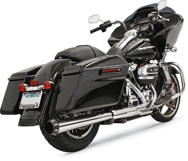 Bassani Manufacturing 1F17R Crossover Eliminator with 4in. DNT Slip-On Muffler - Chrome Megaphone - sxspowersports