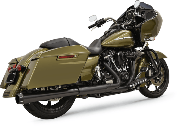 Bassani Manufacturing 1F17RB Crossover Eliminator with 4in. DNT Slip-On Muffler - Black Megaphone - sxspowersports