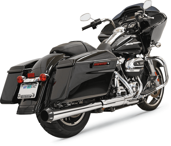 Bassani Manufacturing 1F17RB Crossover Eliminator with 4in. DNT Slip-On Muffler - Black Megaphone - sxspowersports