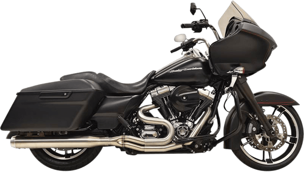 Bassani Manufacturing 1F21SS Long Road Rage III Stainless 2-Into-1 Exhaust System - 4in. Megaphone - sxspowersports