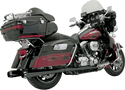 Bassani Manufacturing 1F46RB +P Stepped True-Duals Exhaust System - Black with Black Fluted End Caps - sxspowersports