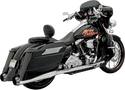 Bassani Manufacturing 1F56RB +P Stepped True-Duals B1 Exhaust System - Black with Black End Caps - sxspowersports