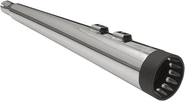 Bassani Manufacturing 1F572DNT5B 4in. DNT Megaphone Muffler with Acoustically Tuned Baffle - Black with Black End Cap - sxspowersports