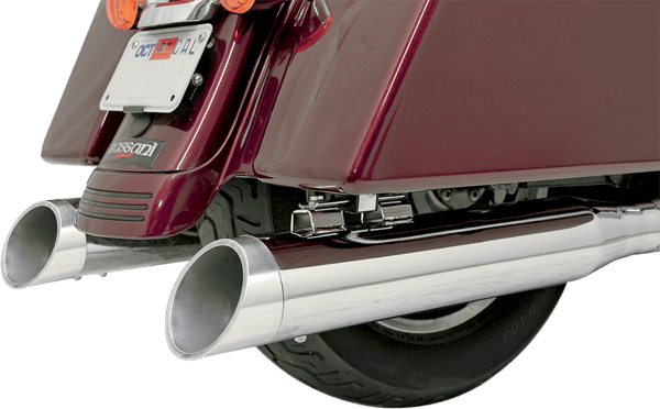 Bassani Manufacturing 1F742 4in. Quick Change Series Slip-Ons - Chrome - sxspowersports