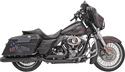 Bassani Manufacturing 1F76RB True Dual Down Under System with Straight Can Mufflers - Black - sxspowersports