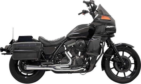 Bassani Manufacturing 1FXRFB Road Rage 2:1 Short Megaphone Exhaust System - Black - sxspowersports