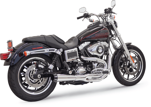 Bassani Manufacturing 1S12RB Road Rage II Mega Power Exhaust System - Short Black Megaphone with Black Fluted End Cap - sxspowersports