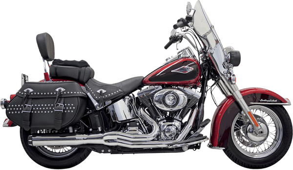 Bassani Manufacturing 1S18R Road Rage II B1 Power Exhaust System with Heat Shields - Chrome with Black Fluted End Cap - sxspowersports