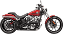 Bassani Manufacturing 1S21FB Radial Sweeper 2-Into-2 Exhaust System - Black with Black Heat Shields - sxspowersports