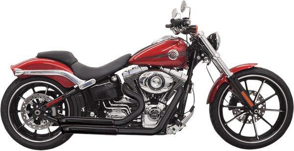 Bassani Manufacturing 1S24D Pro Street Exhaust System with Heat Shields - Turn-Out - Chrome - sxspowersports