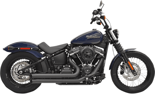 Bassani Manufacturing 1S24DB Pro Street Exhaust System with Heat Shields - Turn-Out - Black - sxspowersports