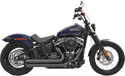 Bassani Manufacturing 1S33DB Pro Street Exhaust System with Heat Shield - Turn-Out Cut - Black - sxspowersports