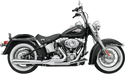 Bassani Manufacturing 1S72R Road Rage 2-Into-1 Exhaust System - Chrome with Full Chrome Heat Shields - sxspowersports