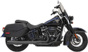 Bassani Manufacturing 1S72RB Road Rage 2-Into-1 Exhaust System - Black with Full Black Heat Shields - sxspowersports