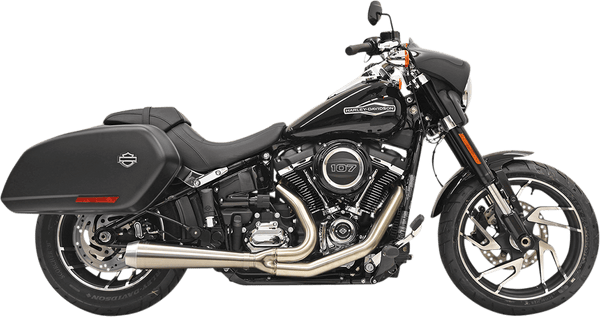 Bassani Manufacturing 1S72SS Road Rage III 2-Into-1 Exhaust System - Stainless with Partial Stainless Steel Heat Shields - sxspowersports