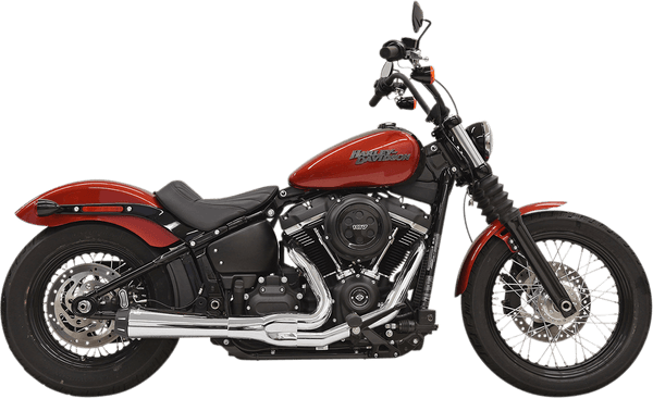 Bassani Manufacturing 1S91RB Road Rage 2-Into-1 Exhaust System - Black with Full Black Heat Shields - sxspowersports