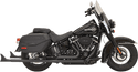Bassani Manufacturing 1S96EB36 True Duals with 36in. Fishtail Mufflers - with Baffle - Black - sxspowersports