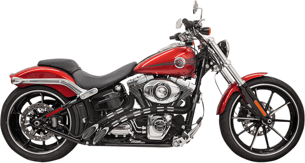 Bassani Manufacturing 1SD1FB Radial Sweepers Exhaust System - Black with Black Heat Shield - sxspowersports