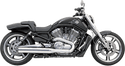 Bassani Manufacturing 1V17RB 4in. Slip-On Mufflers - Straight Cut - Black with Black Fluted End Caps - sxspowersports