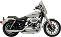 Bassani Manufacturing 1X17F 3in. Firepower Slip-Ons - Slash Cut - Chrome - sxspowersports