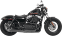 Bassani Manufacturing 1X22RB Road Rage II Mega Power Exhaust System - Short Black Megaphone with Black Fluted End Cap - sxspowersports