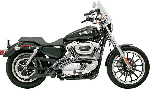 Bassani Manufacturing 1X2FC Radial Sweepers Exhaust System - Chrome with Chrome Heat Shield - sxspowersports