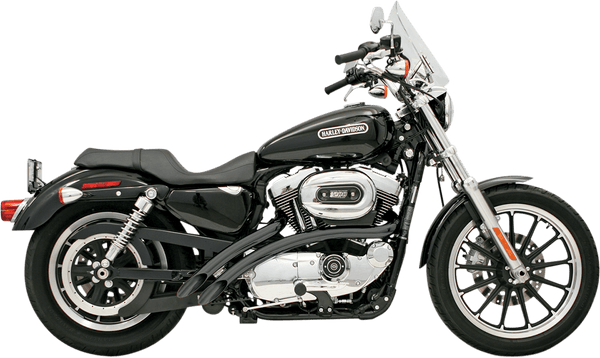 Bassani Manufacturing 1X2FC Radial Sweepers Exhaust System - Chrome with Chrome Heat Shield - sxspowersports