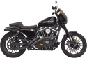 Bassani Manufacturing 1X3FC Radial Sweepers 2-Into-2 Exhaust System - Black with Black Heat Shields - sxspowersports