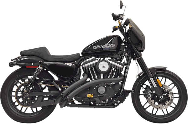 Bassani Manufacturing 1X3FC Radial Sweepers 2-Into-2 Exhaust System - Black with Black Heat Shields - sxspowersports